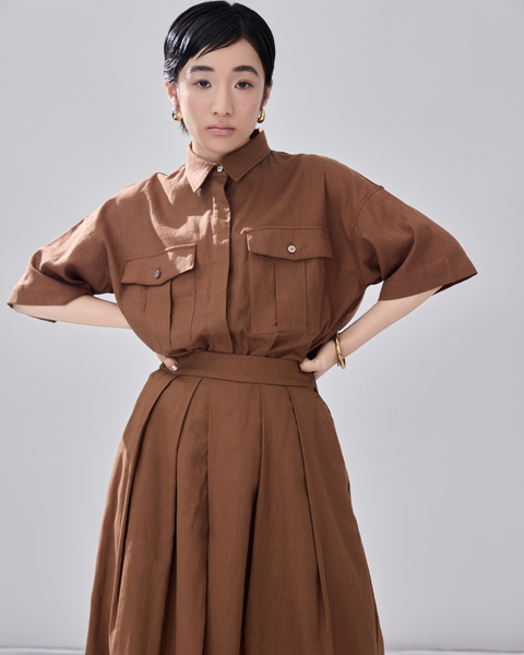 画像をギャラリービューアに読み込む, 小柄ブランド/低身長ブランド/低身長/小柄/小柄リネンシャツ/リネンシャツ/リネンパンツ/低身長リネンパンツ/低身長セットアップ/セットアップ/小柄パンツ/低身長ボトムス