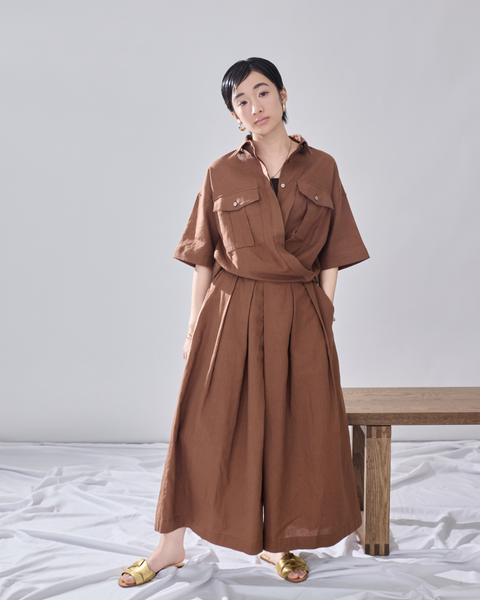 画像をギャラリービューアに読み込む, 小柄ブランド/低身長ブランド/低身長/小柄/小柄リネンシャツ/リネンシャツ/リネンパンツ/低身長リネンパンツ/低身長セットアップ/セットアップ/小柄パンツ/低身長ボトムス