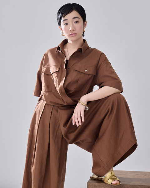 画像をギャラリービューアに読み込む, 小柄ブランド/低身長ブランド/低身長/小柄/小柄リネンシャツ/リネンシャツ/リネンパンツ/低身長リネンパンツ/低身長セットアップ/セットアップ/小柄パンツ/低身長ボトムス