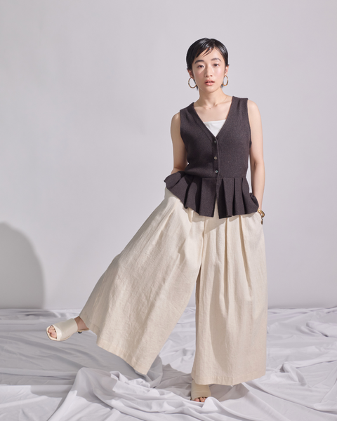 画像をギャラリービューアに読み込む, コットンリネンスカンツ(セットアップ可能)(Japan Fabric)【770】