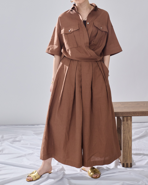 画像をギャラリービューアに読み込む, 小柄ブランド/低身長ブランド/低身長/小柄/小柄リネンシャツ/リネンシャツ/リネンパンツ/低身長リネンパンツ/低身長セットアップ/セットアップ/小柄パンツ/低身長ボトムス