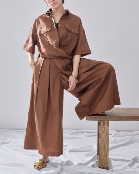 画像をギャラリービューアに読み込む, 小柄ブランド/低身長ブランド/低身長/小柄/小柄リネンシャツ/リネンシャツ/リネンパンツ/低身長リネンパンツ/低身長セットアップ/セットアップ/小柄パンツ/低身長ボトムス