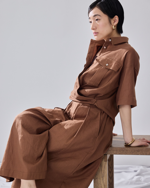 画像をギャラリービューアに読み込む, 小柄ブランド/低身長ブランド/低身長/小柄/小柄リネンシャツ/リネンシャツ/リネンパンツ/低身長リネンパンツ/低身長セットアップ/セットアップ/小柄パンツ/低身長ボトムス