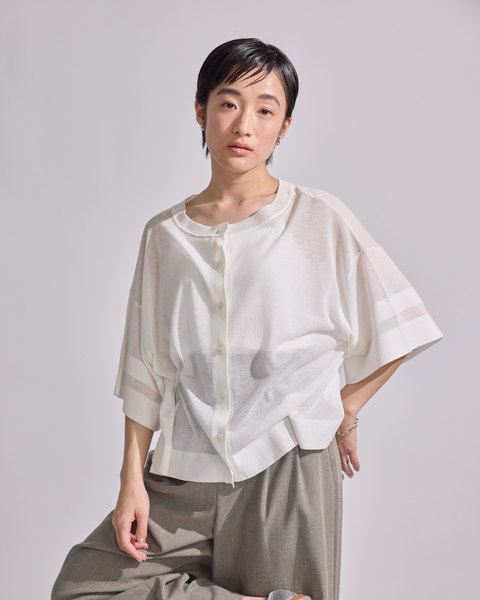 画像をギャラリービューアに読み込む, 小柄/低身長/小柄ブランド/低身長ブランド/低身長カーディガン/3wayカーディガン/シアーカーディガン/小柄シアー/シアー/低身長コーディネート