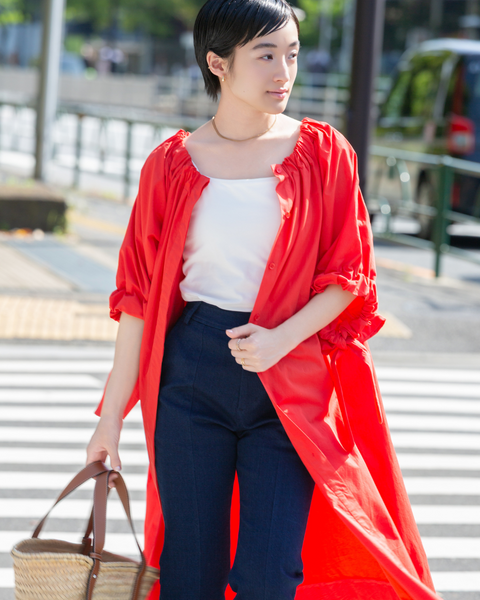 画像をギャラリービューアに読み込む, 小柄ワンピース/低身長ワンピース/コットンワンピース/低身長シャツワンピース/4wayワンピース