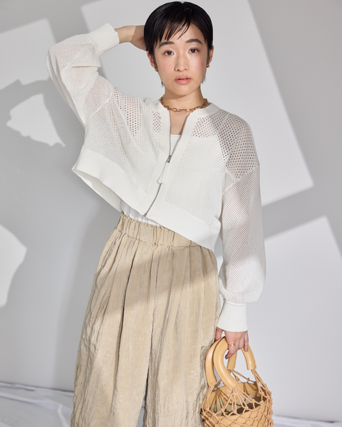 画像をギャラリービューアに読み込む, 低身長/XSサイズ/SSサイズ/小柄用/低身長用/低身長トップス/147㎝/小柄ブル損ブルゾン/低身長用アウター/メッシュ/小柄メッシュ/メッシュブルゾン