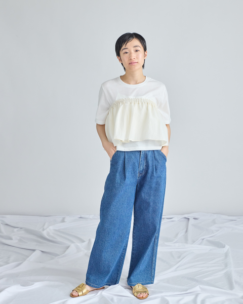 画像をギャラリービューアに読み込む, 低身長用Tシャツ/小柄用/低身長/Tシャツ/低身長ブランド/小柄ブランド/小柄TOPS/ビスチェセットトップス/マルチway/ チュールビスチェ