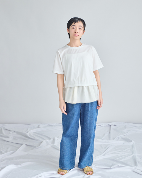 画像をギャラリービューアに読み込む, 低身長用Tシャツ/小柄用/低身長/Tシャツ/低身長ブランド/小柄ブランド/小柄TOPS/ビスチェセットトップス/マルチway/ チュールビスチェ