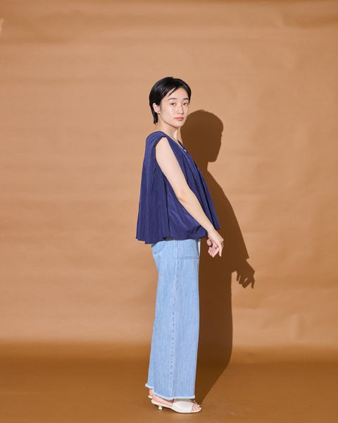 画像をギャラリービューアに読み込む, 低身長用パンツ/小柄用/低身長/小柄セットセットアップ/デニム/低身長ブランド/小柄ブランド/デニムパンツ/小柄デニム/小柄パンツ/デザインパンツ/韓国/デニムセットアップ/フリンジデニム/フリンジ