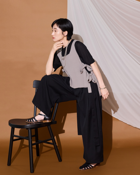 画像をギャラリービューアに読み込む, 低身長用ニットベスト/小柄用/低身長/ニットベスト/低身長ブランド/小柄ブランド/小柄TOPS