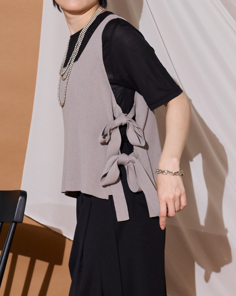 画像をギャラリービューアに読み込む, 低身長用ニットベスト/小柄用/低身長/ニットベスト/低身長ブランド/小柄ブランド/小柄TOPS