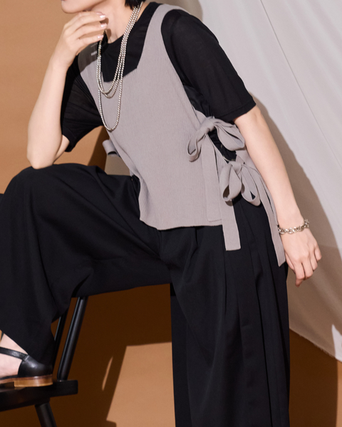 画像をギャラリービューアに読み込む, 低身長用ニットベスト/小柄用/低身長/ニットベスト/低身長ブランド/小柄ブランド/小柄TOPS