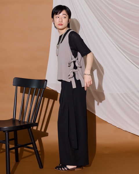 画像をギャラリービューアに読み込む, 低身長用ニットベスト/小柄用/低身長/ニットベスト/低身長ブランド/小柄ブランド/小柄TOPS