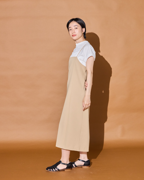 画像をギャラリービューアに読み込む, 低身長ワンピース/低身長用/小柄ワンピース/小柄用/147㎝/SSサイス/XSサイズ/ワンピース/キャミワンピース/低身長用キャミワンピース/Tシャツセット/2WAY/フレンチスリーブT シャツ