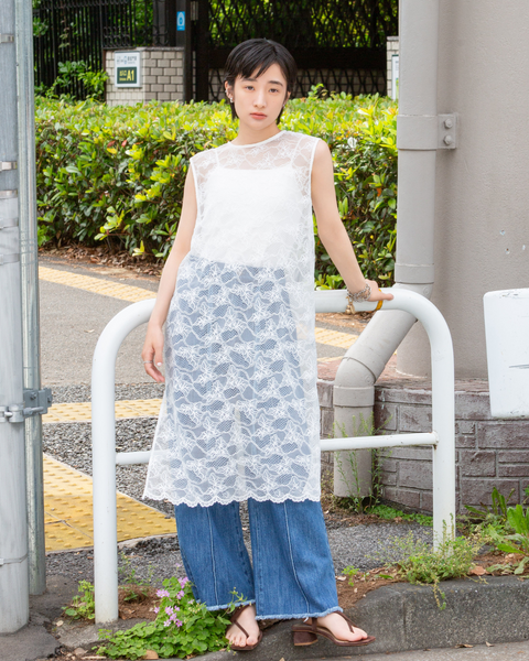 画像をギャラリービューアに読み込む, 小柄/低身長/小柄ワンピース/低身長ワンピース/レースワンピース/低身長ブランド/低身長コーディネート/ワンピースコーデ/レースカバーオール/レースコーディネート