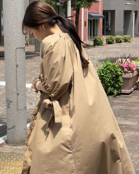 画像をギャラリービューアに読み込む, 小柄ワンピース/低身長ワンピース/コットンワンピース/低身長シャツワンピース/4wayワンピース