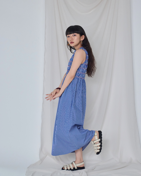 画像をギャラリービューアに読み込む, 小柄ワンピース/低身長ワンピース/ギャザーワンピース/シャーリングワンピース