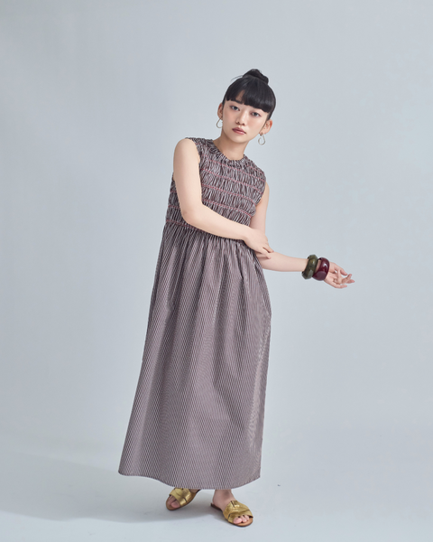 画像をギャラリービューアに読み込む, 小柄ワンピース/低身長ワンピース/ギャザーワンピース/シャーリングワンピース