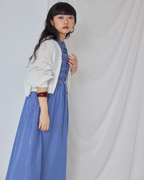 画像をギャラリービューアに読み込む, 小柄ワンピース/低身長ワンピース/ギャザーワンピース/シャーリングワンピース