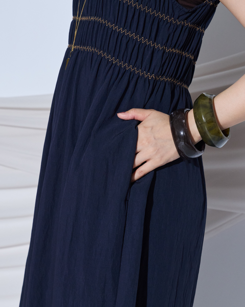 画像をギャラリービューアに読み込む, 小柄ワンピース/低身長ワンピース/ギャザーワンピース/シャーリングワンピース