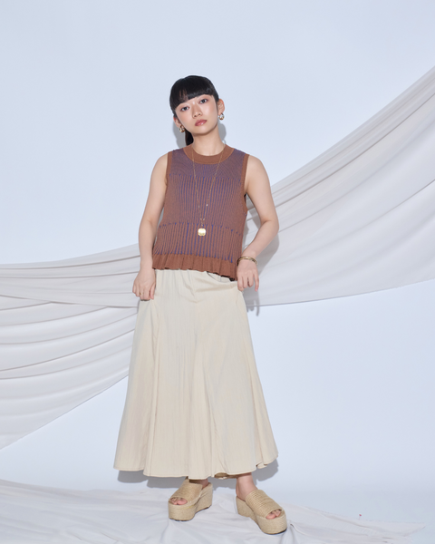 画像をギャラリービューアに読み込む, 低身長用シャツ/小柄用/低身長/シャツ/低身長ブランド/小柄ブランド/小柄TOPS/デザイントップス/配色フリルニット/ニットプルオーバー