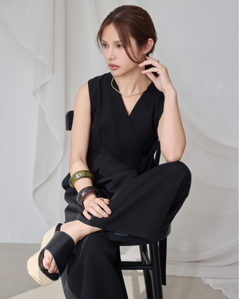 画像をギャラリービューアに読み込む, 低身長パンツ/低身長用ボトム/ボトム/オーバーオール/小柄用/XSサイズ/SSサイズ/147㎝/低身長ブランド/低身長ハイウエストパンツ/オールインワン/小柄オールインワン/小柄ボレロ/冠婚葬祭/ブラックフォーマル