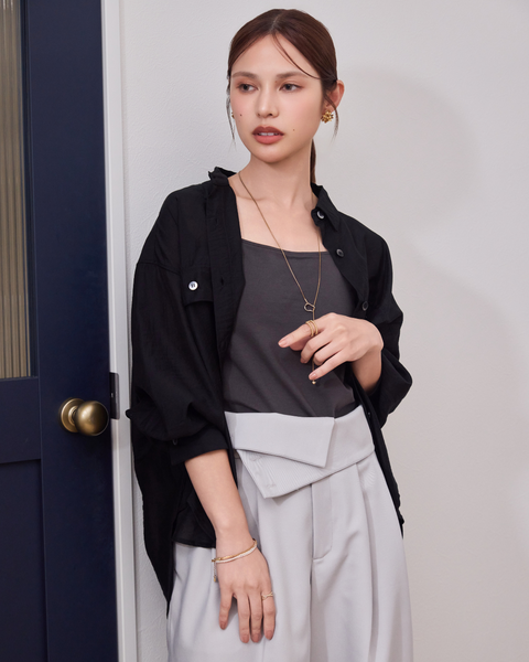 画像をギャラリービューアに読み込む, 小柄ブランド/低身長ブランド/低身長/小柄/小柄シャツ/シアーシャツ