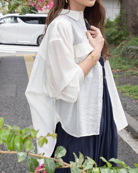 画像をギャラリービューアに読み込む, 小柄ブランド/低身長ブランド/低身長/小柄/小柄シャツ/シアーシャツ