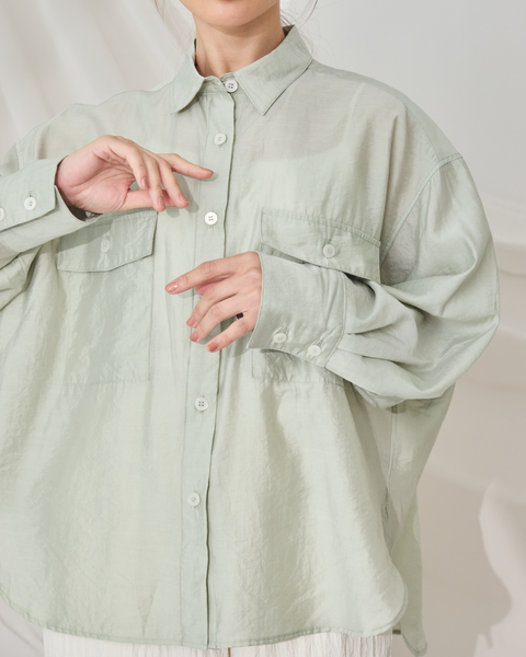 画像をギャラリービューアに読み込む, シアーライトオーバーシャツ【790】