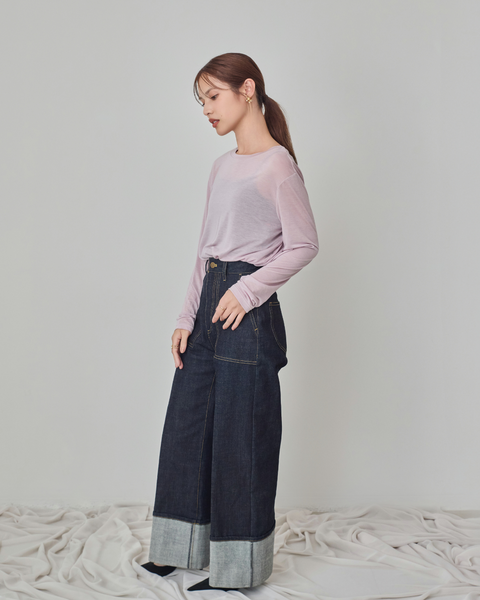 画像をギャラリービューアに読み込む, 低身長パンツ/低身長用ボトム/ボトム/デニムパンツ/小柄用/XSサイズ/SSサイズ/147㎝/低身長ブランド/低身長デニムパンツ/韓国風/小柄韓国/デニム/ロールアップデニム/低身長/小柄/小柄デニム