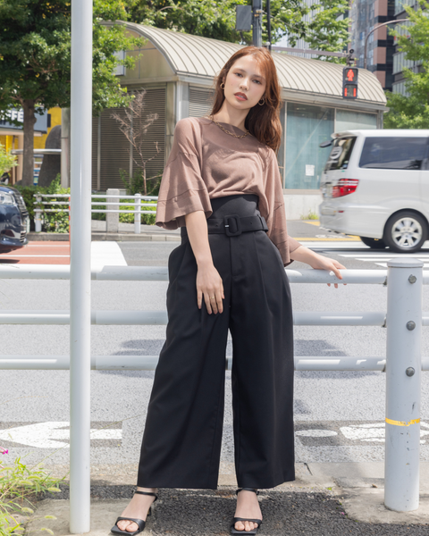 画像をギャラリービューアに読み込む, 低身長パンツ/低身長用ボトム/ボトム/2WAYパンツ/小柄用/XSサイズ/SSサイズ/147㎝/低身長ブランド/低身長ハイウエストパンツ/折り返しパンツ