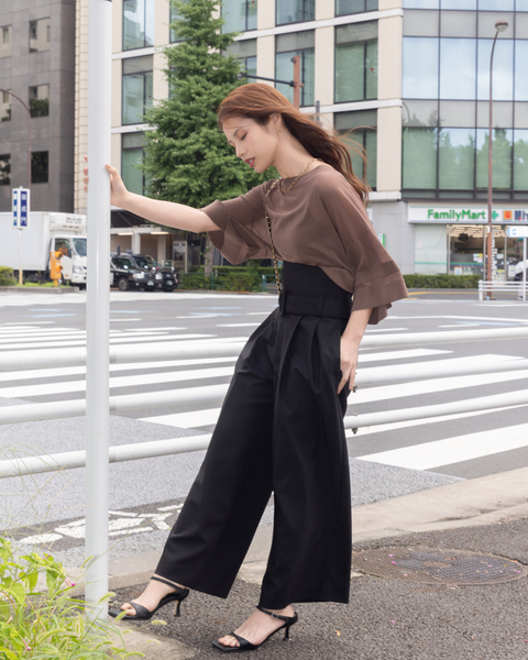 画像をギャラリービューアに読み込む, 低身長パンツ/低身長用ボトム/ボトム/2WAYパンツ/小柄用/XSサイズ/SSサイズ/147㎝/低身長ブランド/低身長ハイウエストパンツ/折り返しパンツ