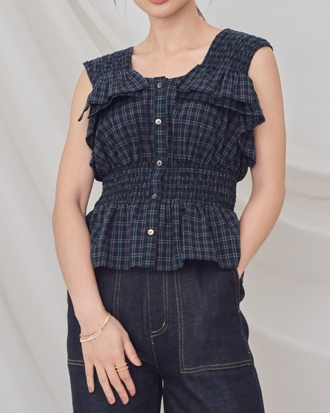 画像をギャラリービューアに読み込む, チェックフリルビスチェ【796】