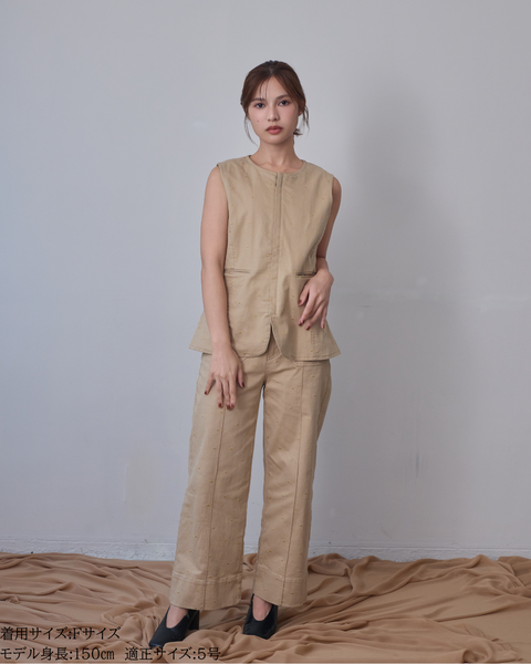 画像をギャラリービューアに読み込む, 低身長用トップス/小柄用/低身長/小柄セットセットアップ/デニム/低身長ブランド/小柄ブランド/ペプラムデニム/小柄デニム/小柄トップス/デザイントップス/韓国/デニムセットアップ/刺繍/ハート/ハート刺繍