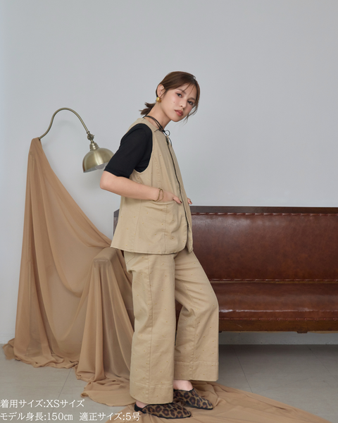 画像をギャラリービューアに読み込む, 低身長用パンツ/小柄用/低身長/小柄セットセットアップ/デニム/低身長ブランド/小柄ブランド/デニムパンツ/小柄デニム/小柄パンツ/デザインパンツ/韓国/デニムセットアップ/チノセットアップ/チノパンツ/ハート刺繍/刺繍デニム/刺繍パンツ