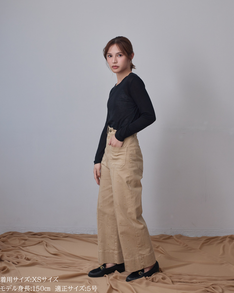 画像をギャラリービューアに読み込む, 低身長用パンツ/小柄用/低身長/小柄セットセットアップ/デニム/低身長ブランド/小柄ブランド/デニムパンツ/小柄デニム/小柄パンツ/デザインパンツ/韓国/デニムセットアップ/チノセットアップ/チノパンツ/ハート刺繍/刺繍デニム/刺繍パンツ