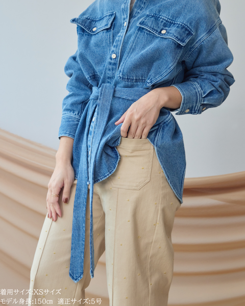 画像をギャラリービューアに読み込む, 低身長用パンツ/小柄用/低身長/小柄セットセットアップ/デニム/低身長ブランド/小柄ブランド/デニムパンツ/小柄デニム/小柄パンツ/デザインパンツ/韓国/デニムセットアップ/チノセットアップ/チノパンツ/ハート刺繍/刺繍デニム/刺繍パンツ