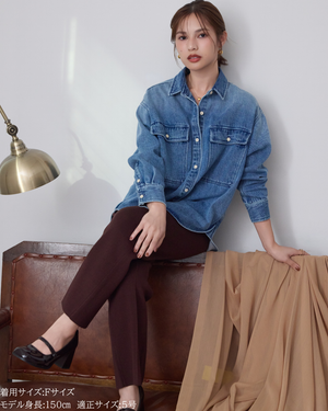 小柄ブランド/低身長ブランド/低身長/小柄/小柄シャツ/デニムシャツ/リボンシャツ