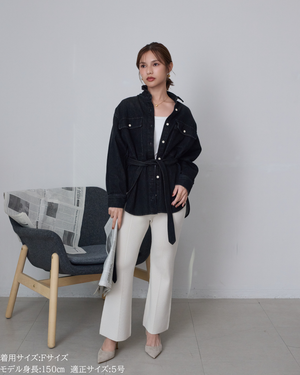 小柄ブランド/低身長ブランド/低身長/小柄/小柄シャツ/デニムシャツ/リボンシャツ/147cm/低身長コーディネート