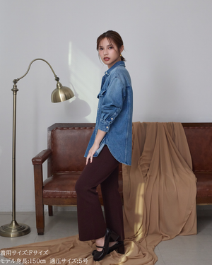 小柄ブランド/低身長ブランド/低身長/小柄/小柄シャツ/デニムシャツ/リボンシャツ