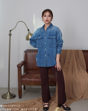 小柄ブランド/低身長ブランド/低身長/小柄/小柄シャツ/デニムシャツ/リボンシャツ