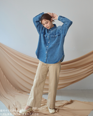小柄ブランド/低身長ブランド/低身長/小柄/小柄シャツ/デニムシャツ/リボンシャツ