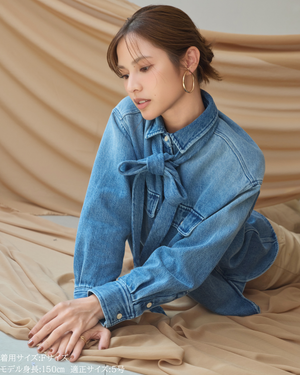 小柄ブランド/低身長ブランド/低身長/小柄/小柄シャツ/デニムシャツ/リボンシャツ