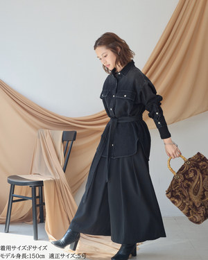 小柄ブランド/低身長ブランド/低身長/小柄/小柄シャツ/デニムシャツ/リボンシャツ/147cm/低身長コーディネート