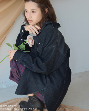 小柄ブランド/低身長ブランド/低身長/小柄/小柄シャツ/デニムシャツ/リボンシャツ/147cm/低身長コーディネート