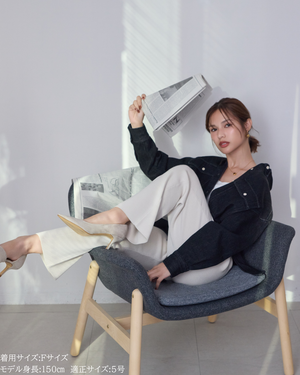 小柄ブランド/低身長ブランド/低身長/小柄/小柄シャツ/デニムシャツ/リボンシャツ/147cm/低身長コーディネート