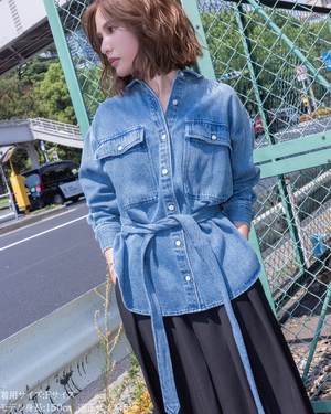 小柄ブランド/低身長ブランド/低身長/小柄/小柄シャツ/デニムシャツ/リボンシャツ