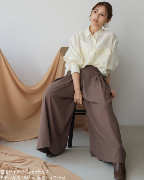 画像をギャラリービューアに読み込む, 小柄ブランド/低身長ブランド/低身長/小柄/スカンツ/スカート見え/パンツ/低身長スカンツパンツ/万能アイテム/小柄パンツ/低身長ボトムス/オールシーズン