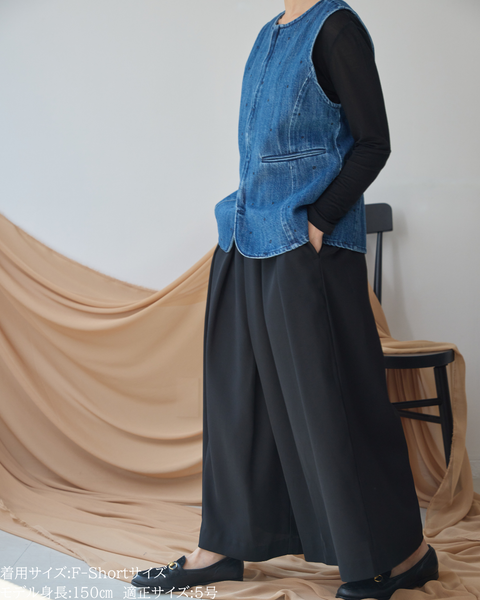 画像をギャラリービューアに読み込む, 小柄ブランド/低身長ブランド/低身長/小柄/スカンツ/スカート見え/パンツ/低身長スカンツパンツ/万能アイテム/小柄パンツ/低身長ボトムス/オールシーズン