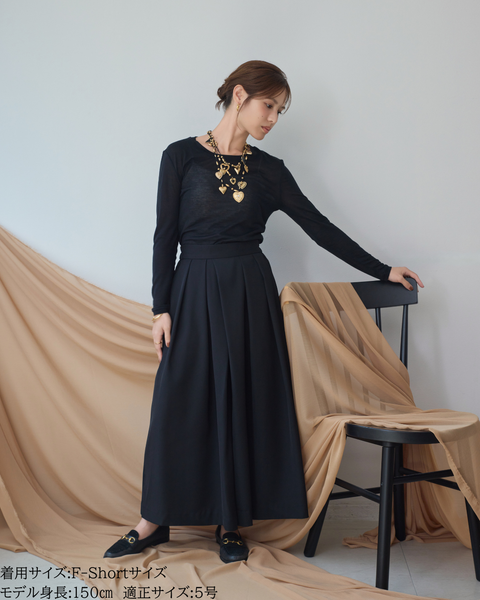 画像をギャラリービューアに読み込む, 小柄ブランド/低身長ブランド/低身長/小柄/スカンツ/スカート見え/パンツ/低身長スカンツパンツ/万能アイテム/小柄パンツ/低身長ボトムス/オールシーズン